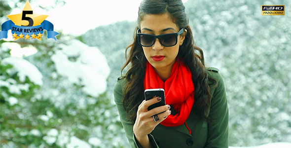 Beautiful Female Using a Smart Phone Beautiful Female Using a Smart Phone