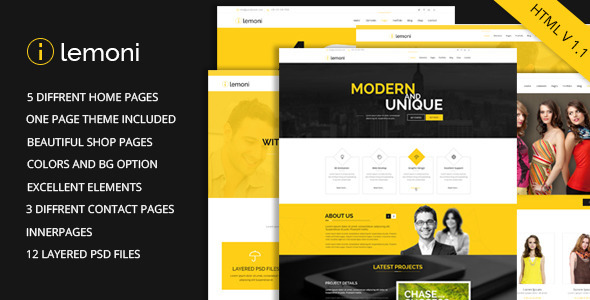 Lemoni - Multipurpose HTML5 Template