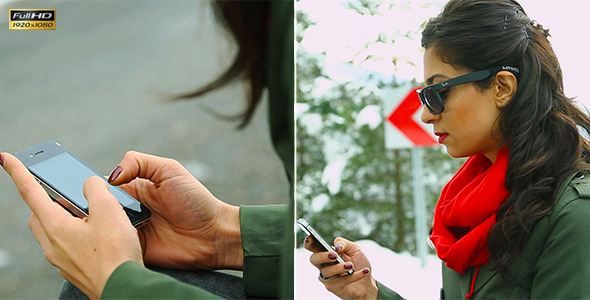 Winter Girl on The Phone Winter Girl on The Phone