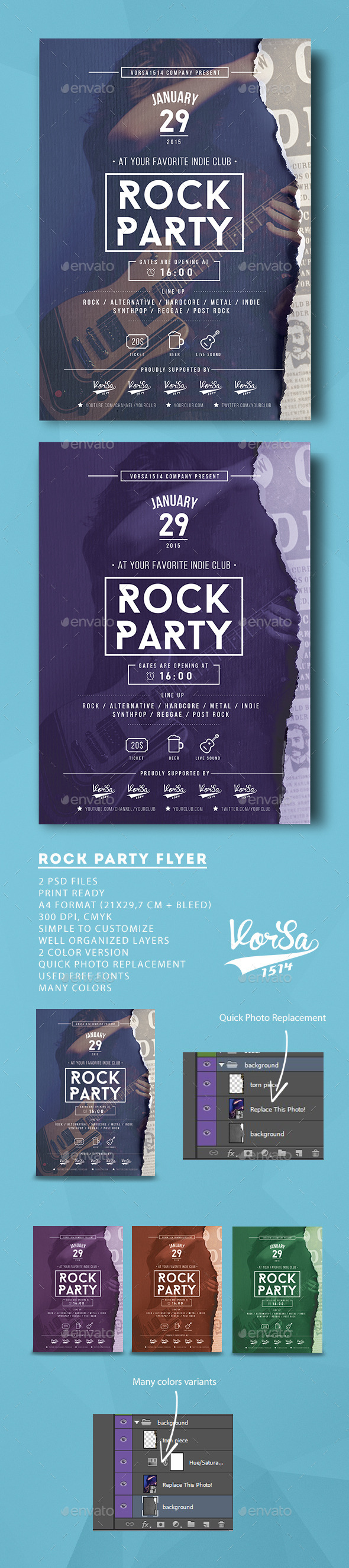 Rock Party Flyer Rock Party Flyer