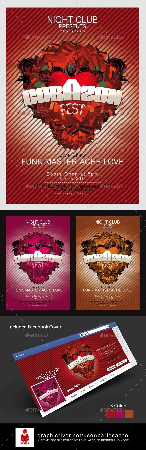 Corazon Fest Flyer Template Corazon Fest Flyer Template