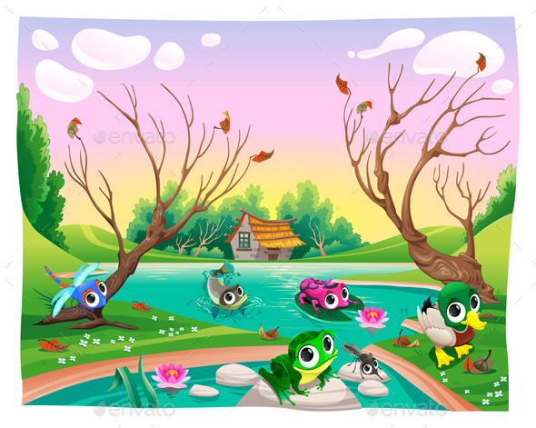 Animals in the Pond Animals in the Pond