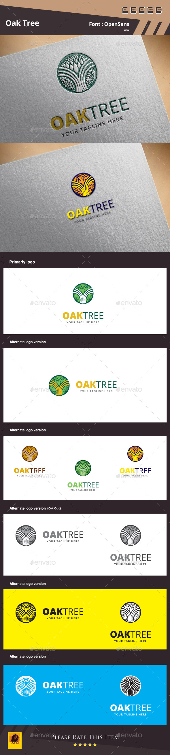 GraphicRiver Oak Tree Logo Template 9953305 GraphicRiver Oak Tree Logo Template 9953305