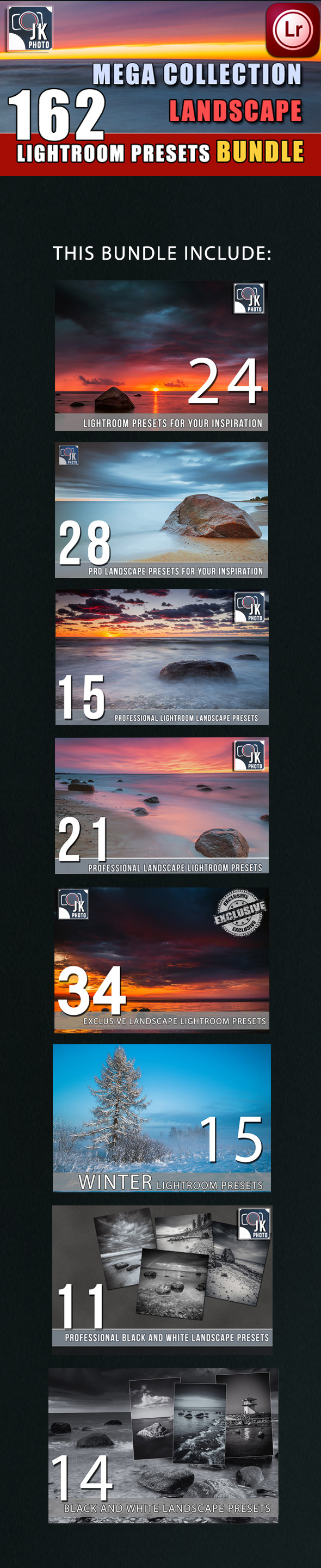 GraphicRiver 162 LightRoom Landscape Presets Bundle 9953331 GraphicRiver 162 LightRoom Landscape Presets Bundle 9953331
