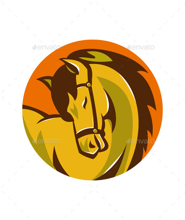 Horse Stallion Head Retro Horse Stallion Head Retro