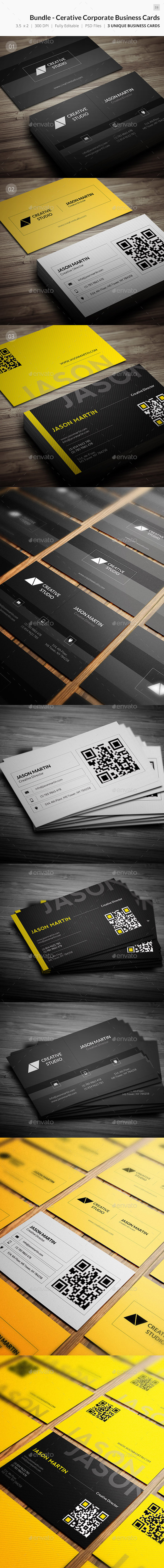 Bundle - Creative Corporate Business Cards - 59 (Creative)