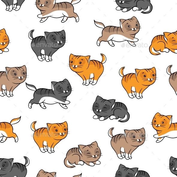 GraphicRiver Cats Pattern 9955108 GraphicRiver Cats Pattern 9955108