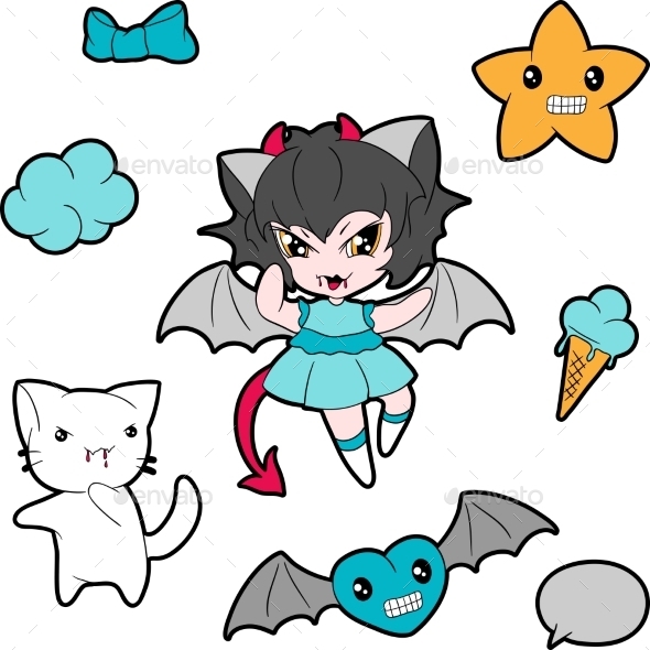 GraphicRiver Kawaii Characters 9955159 GraphicRiver Kawaii Characters 9955159
