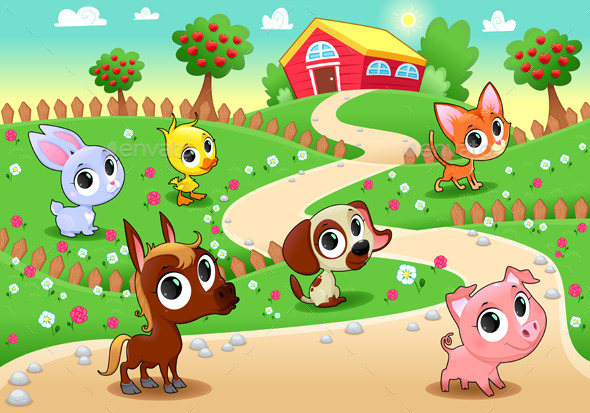GraphicRiver Farm Animals 9956048 GraphicRiver Farm Animals 9956048