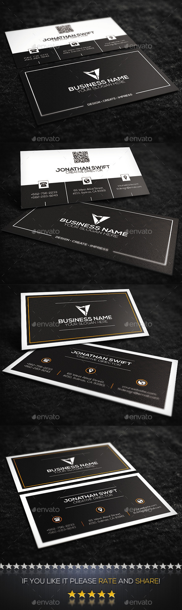 2 in 1 Corporate Business Card Bundle No.03 (Corporate)