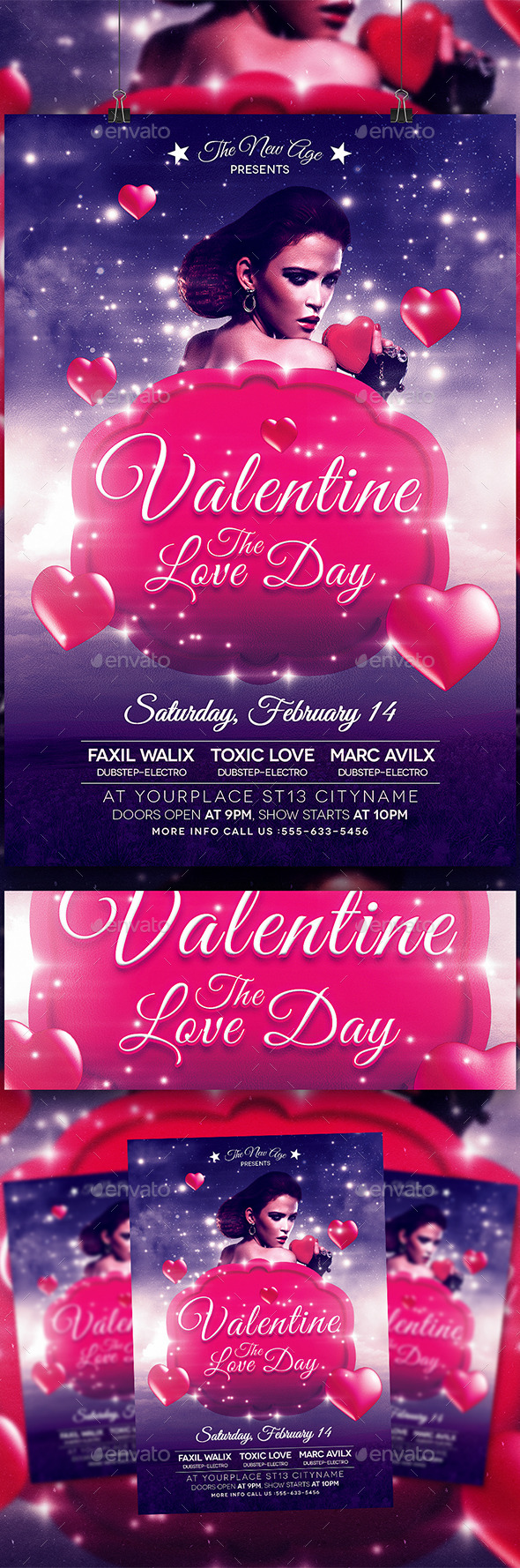 Valentine's Day - Flyer Template (Clubs & Parties)