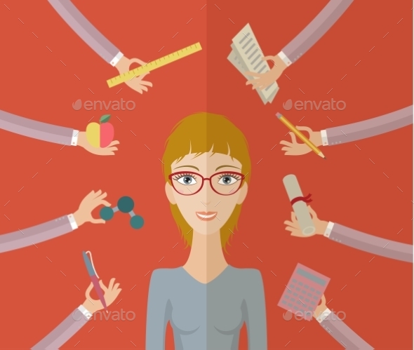 GraphicRiver Multitasking Character 9959724 GraphicRiver Multitasking Character 9959724