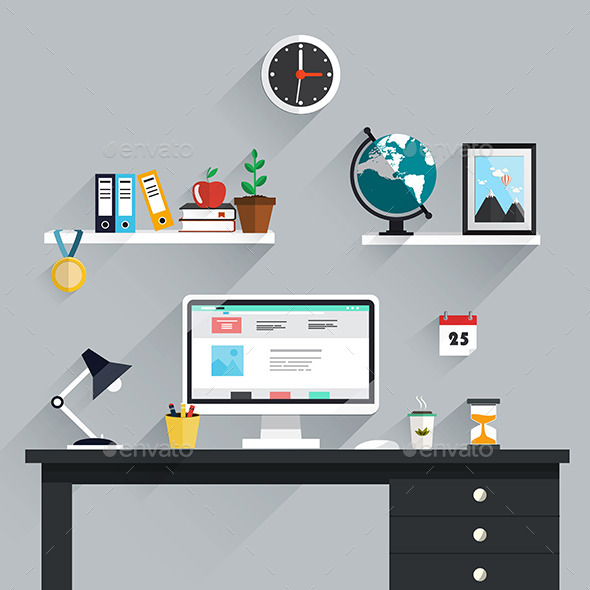 Workplace Icons and Elements Workplace Icons and Elements