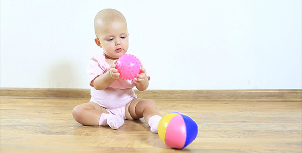 Little Baby Play Sitting on the Floor Little Baby Play Sitting on the Floor