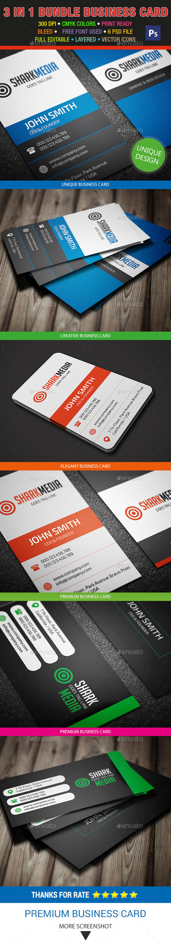 GraphicRiver 3 in 1 Elegant Business Card Bundle 23 9960563 GraphicRiver 3 in 1 Elegant Business Card Bundle 23 9960563