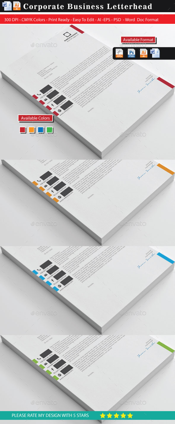 GraphicRiver Corporate work 4 Business Letterhead 9961260 GraphicRiver Corporate work 4 Business Letterhead 9961260