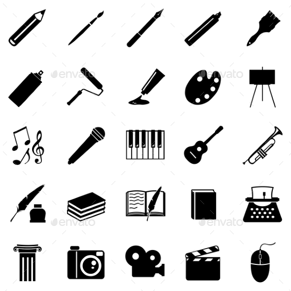 GraphicRiver Set of Art Icons 9961373 GraphicRiver Set of Art Icons 9961373
