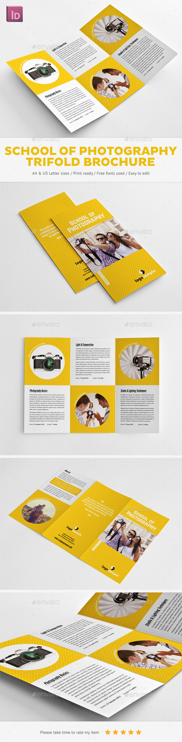 GraphicRiver School of Photography Trifold Brochure 9962466 GraphicRiver School of Photography Trifold Brochure 9962466