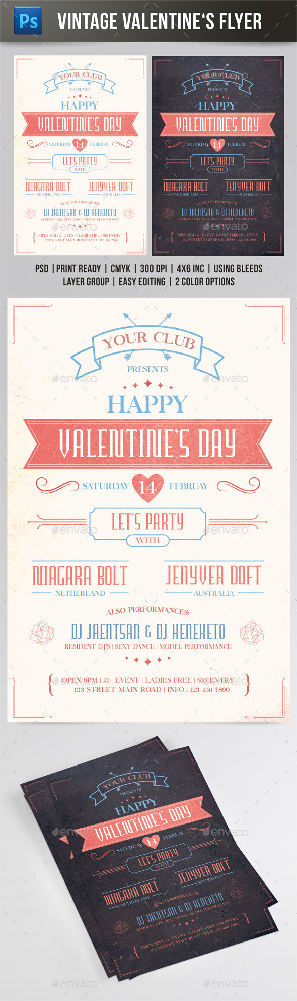 Vintage Valentine's Day Flyer (Events)