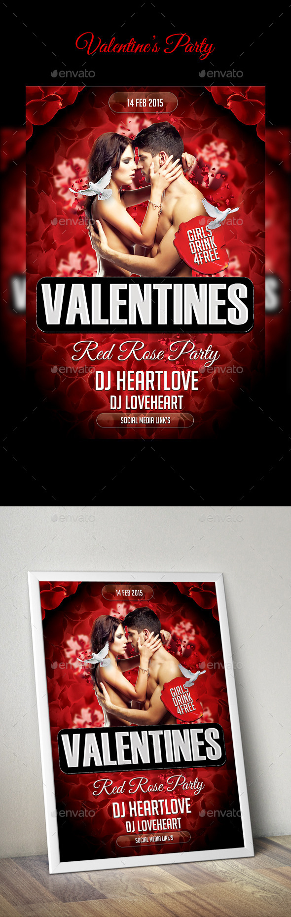 Valentine's Day flyer (Clubs & Parties)