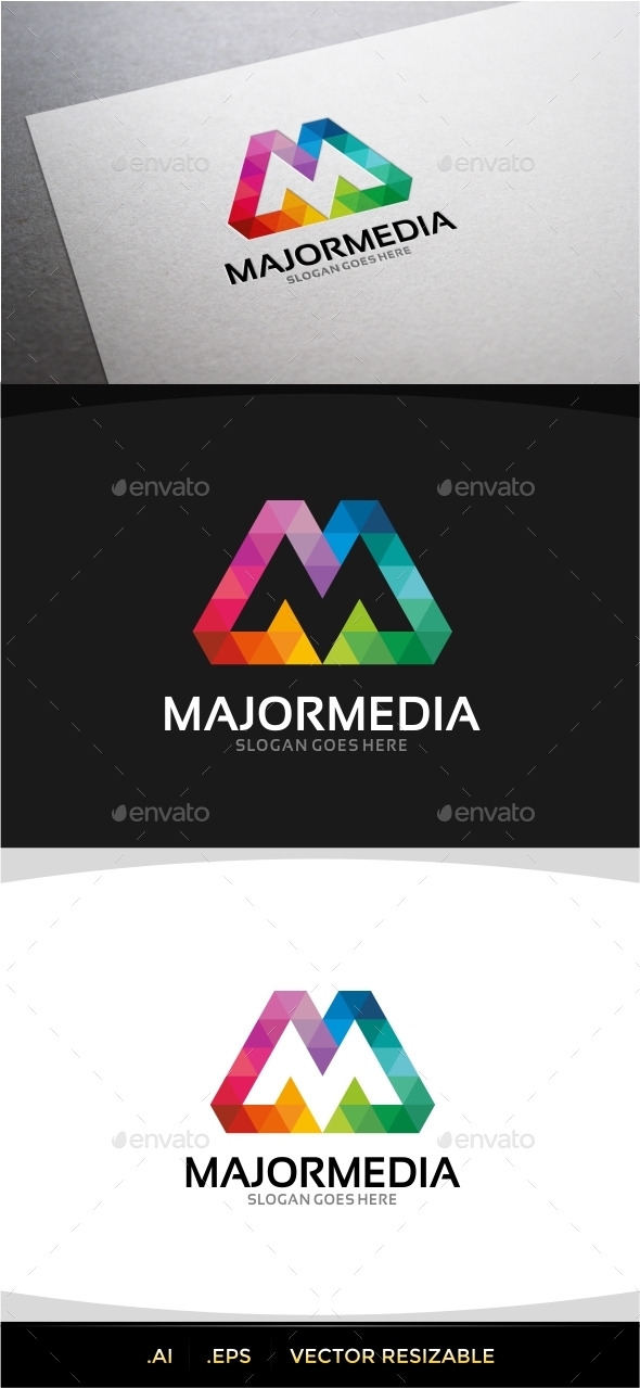 Majormedia M Letter Logo Majormedia M Letter Logo