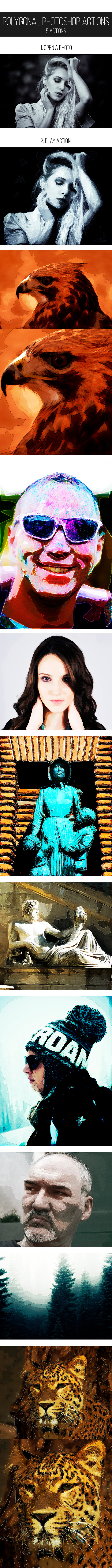 GraphicRiver Polygonal Photoshop Actions 9964000 GraphicRiver Polygonal Photoshop Actions 9964000