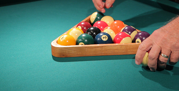 Pool Table Racking Up Balls Pool Table Racking Up Balls
