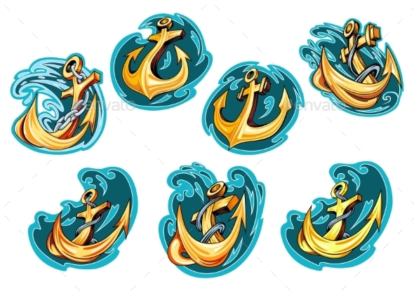 GraphicRiver Anchor on Blue Wave Design Elements 9965822 GraphicRiver Anchor on Blue Wave Design Elements 9965822