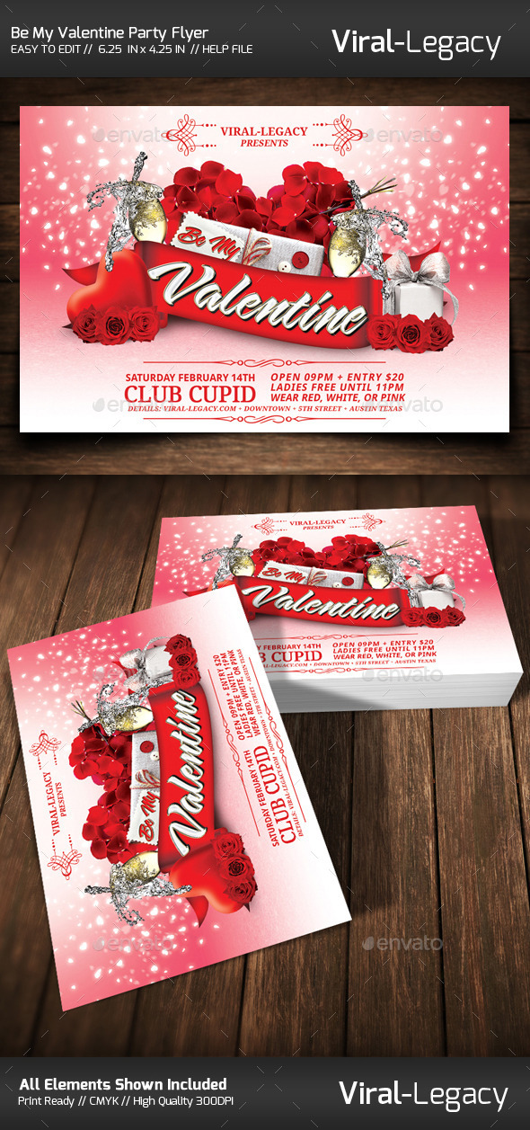 Be My Valentine Party Flyer