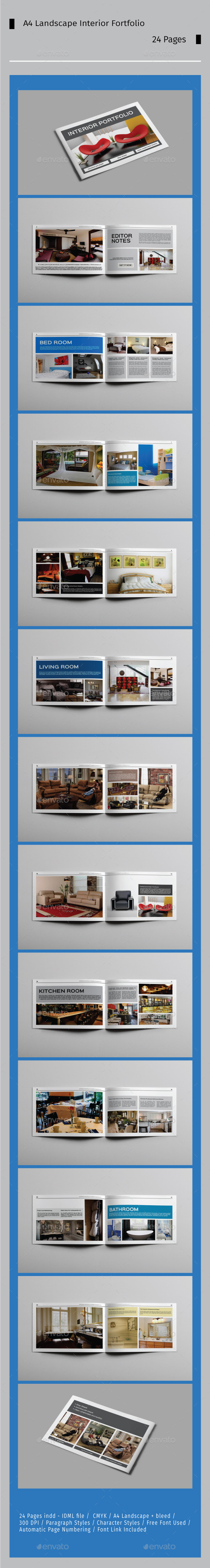GraphicRiver A4 Landscape Interior Portfolio 9966301 GraphicRiver A4 Landscape Interior Portfolio 9966301