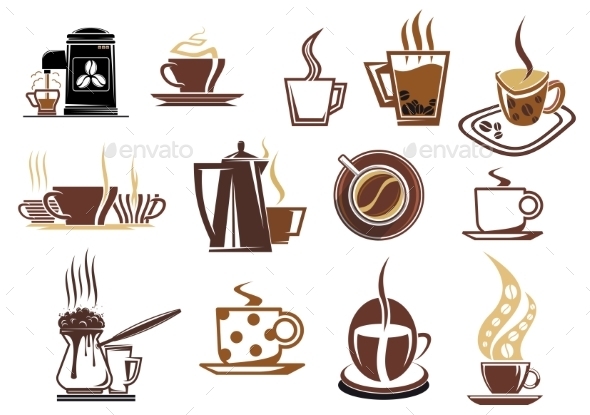 Brown Coffee Icons Brown Coffee Icons