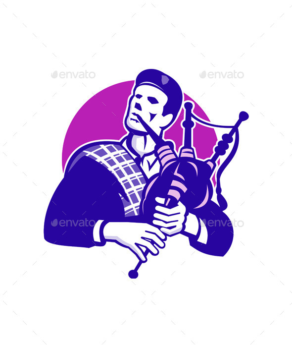 GraphicRiver Scotsman Scottish Bagpiper Playing Bagpipes 9966331 GraphicRiver Scotsman Scottish Bagpiper Playing Bagpipes 9966331