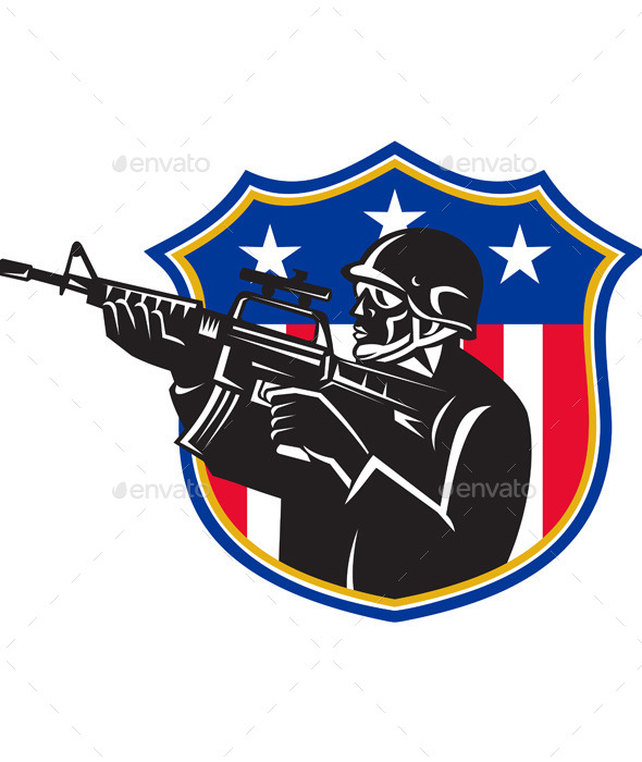 GraphicRiver Soldier Swat Policeman Rifle Shield 9966514 GraphicRiver Soldier Swat Policeman Rifle Shield 9966514