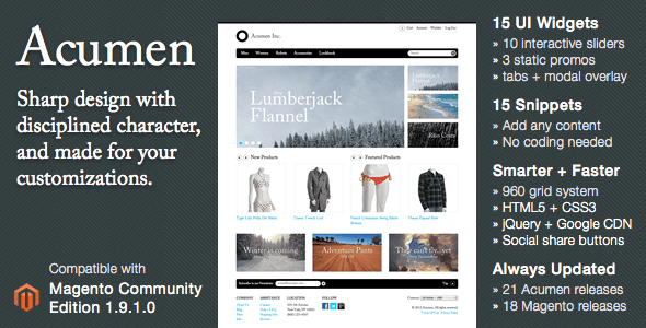 Acumen - The Highly Extensible Magento Theme