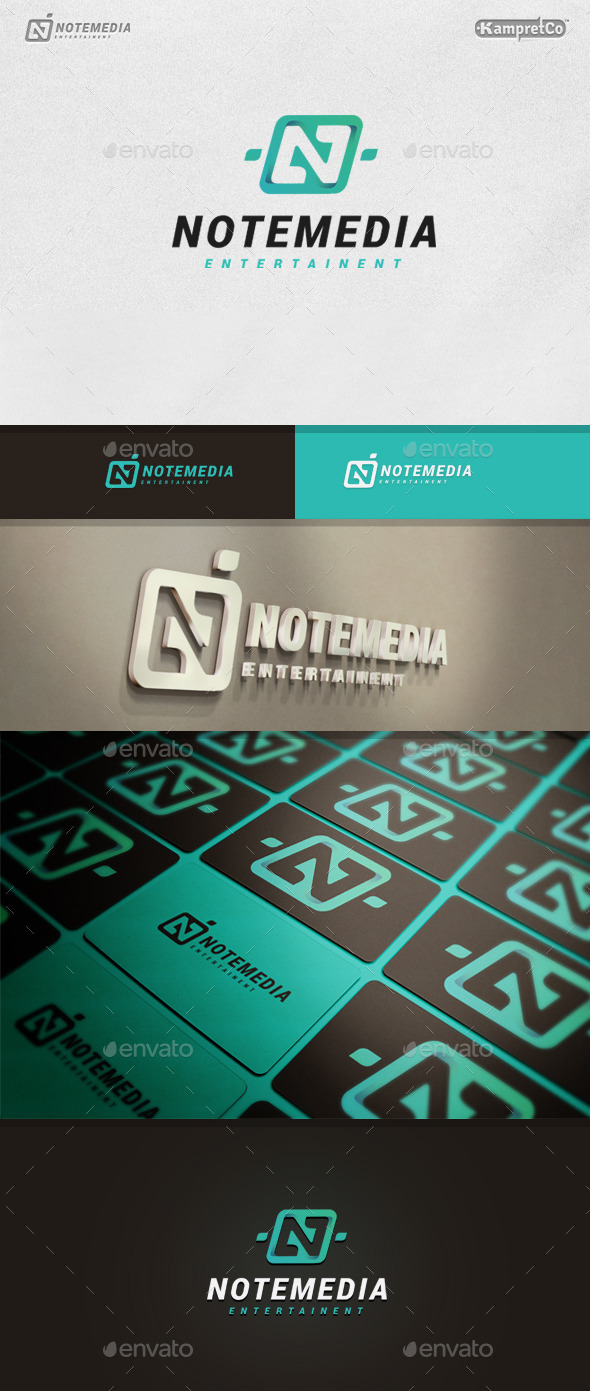 GraphicRiver Note Media Logo 9937664 GraphicRiver Note Media Logo 9937664