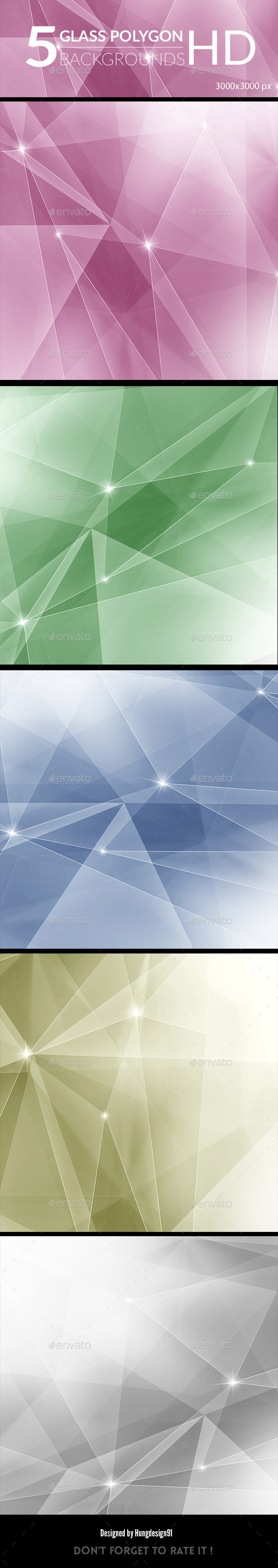 GraphicRiver 5 Glass Polygon Backgrounds HD 9967140 GraphicRiver 5 Glass Polygon Backgrounds HD 9967140