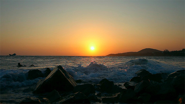 Sunset in ocean Sunset in ocean