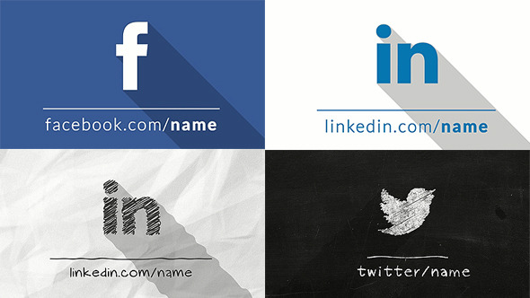 Social Icons Transformation With Long Shadow Social Icons Transformation With Long Shadow