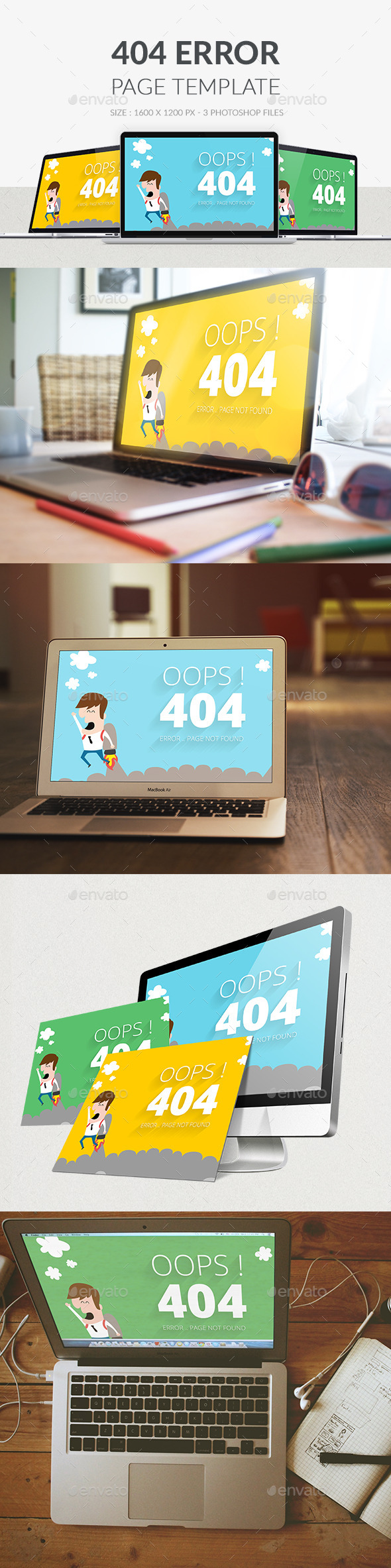 404 Error Page PSD (404 Pages)