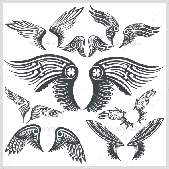 Vector Wings Set (Tattoos)