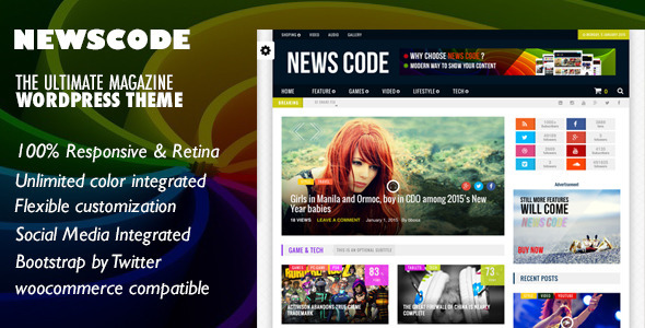 Newscode-WordPress  Review Magazine News Theme - Blog / Magazine WordPress