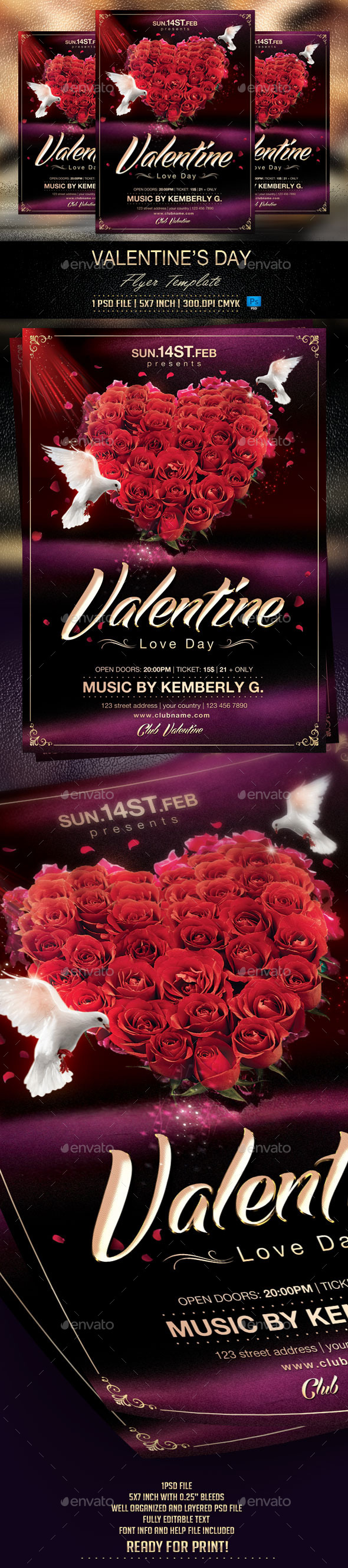 Valentine s Day Flyer Template Valentine s Day Flyer Template