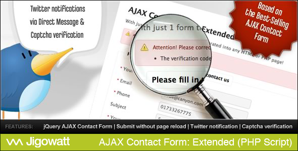 AJAX Contact Form; Extended