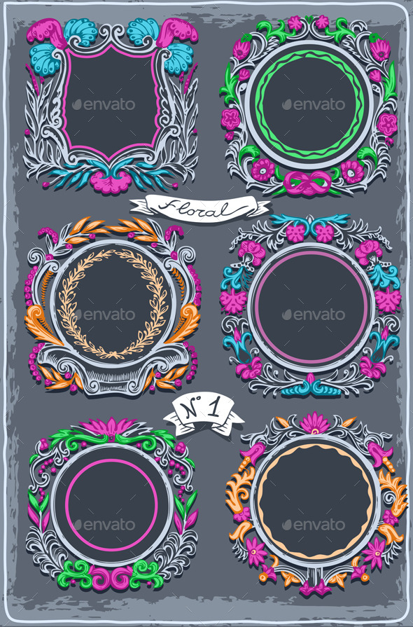 GraphicRiver Set of Six Vintage Graphic Colored Garlands 9980583 GraphicRiver Set of Six Vintage Graphic Colored Garlands 9980583