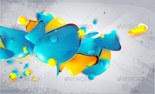 Abstract form bubbles in the style of graffiti Abstract form bubbles in the style of graffiti