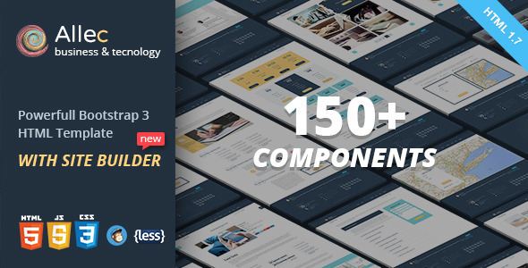 Allec Bootstrap LESS Template with Site Builder Allec Bootstrap LESS Template with Site Builder