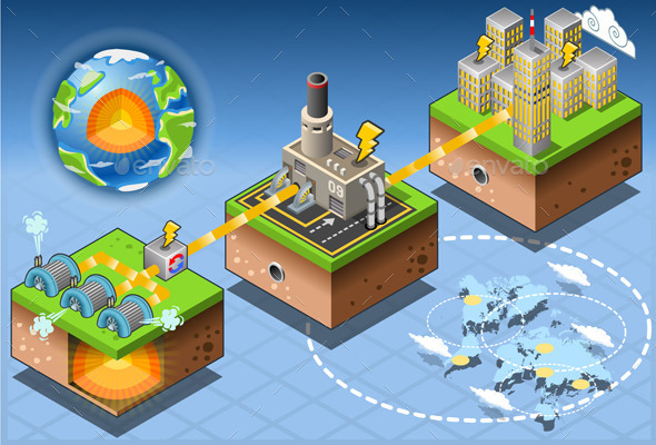 GraphicRiver Isometric Infographic Geothermal Energy Harvesting 9982918 GraphicRiver Isometric Infographic Geothermal Energy Harvesting 9982918