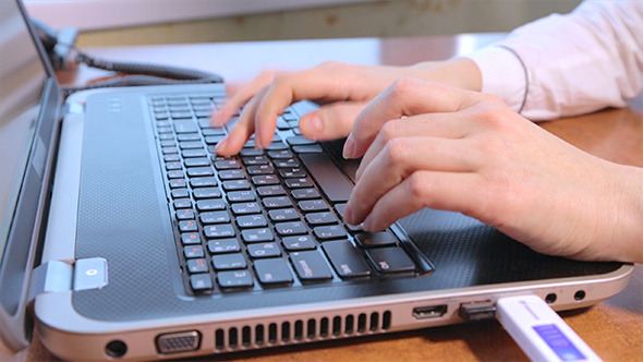 Typing on the Laptop and Using USB Flash Drive Typing on the Laptop and Using USB Flash Drive