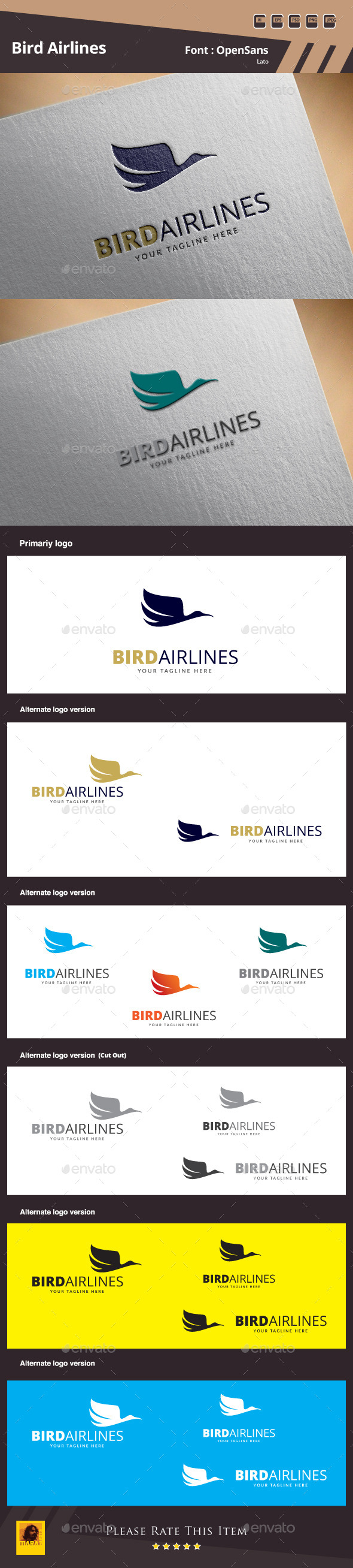 GraphicRiver Bird Airlines Logo Template 9984166 GraphicRiver Bird Airlines Logo Template 9984166