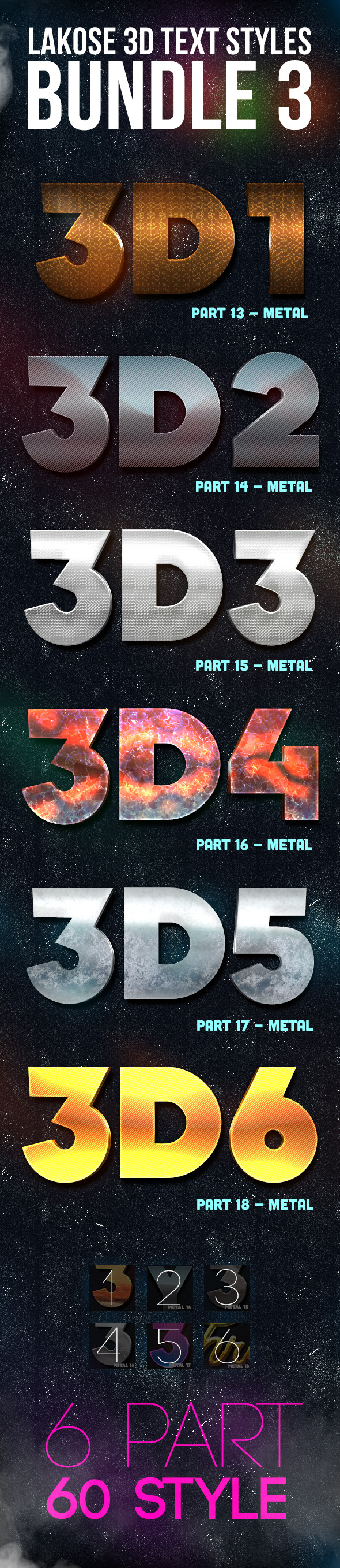 Lakose 3D Text Styles Bundle 3 Lakose 3D Text Styles Bundle 3